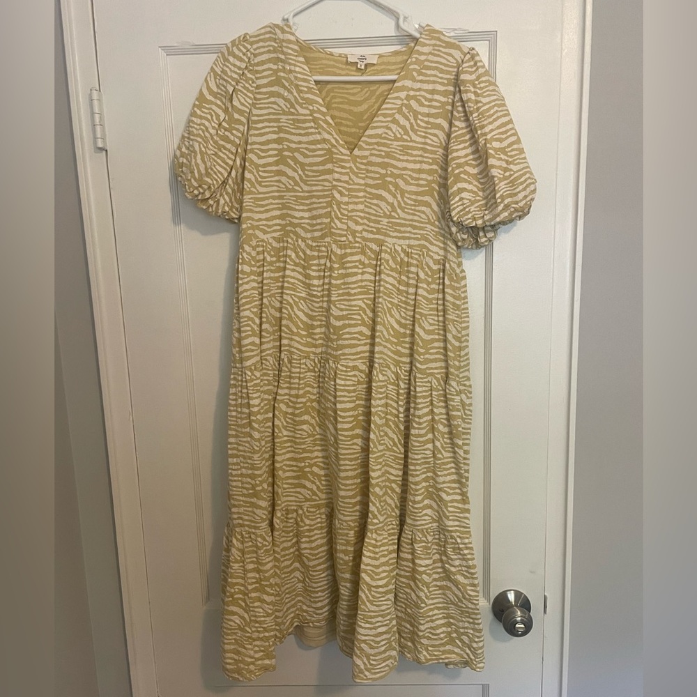 New Entro Lime Green Animal Print Dress